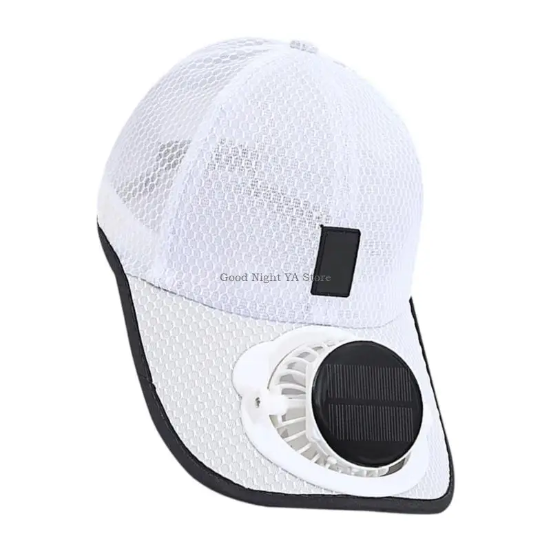 Solar Charged Ventilated Cap With Adjustable Headbands 4-8H Cooling Duration Outdoor Adventure Gear Lightweight Design