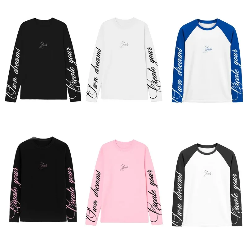 

Y2K Letter Style Long Sleeved Shirt Fashionable Embroidery Harajuku Round Neck Casual T Shirt Gothic Retro Unisex Street Shirts