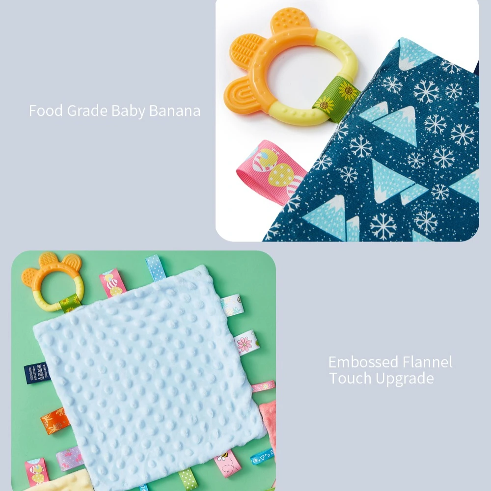 INSULAR Baby Appease Towel-Comfortable Sleep-Aid Soothing Handkerchief Bite Toy for Infants 0-1 Year Comfort Doll Sleep Artifact