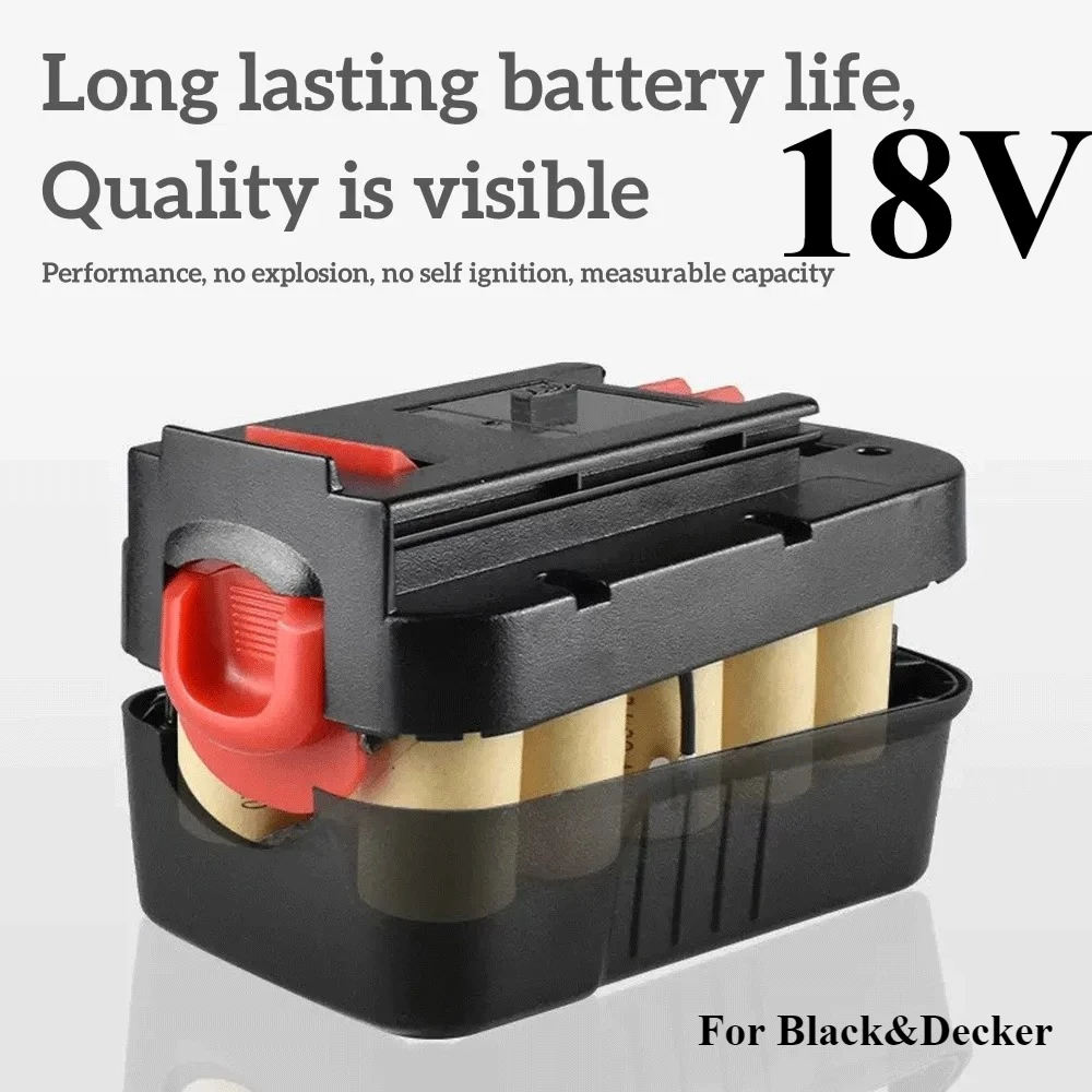 

18V 8000mAh for Black&Decker Power Tool Rechargeable Battery A18 A1718 A18NH HPB18 HPB18-OPE FS1800CS FS1800D
