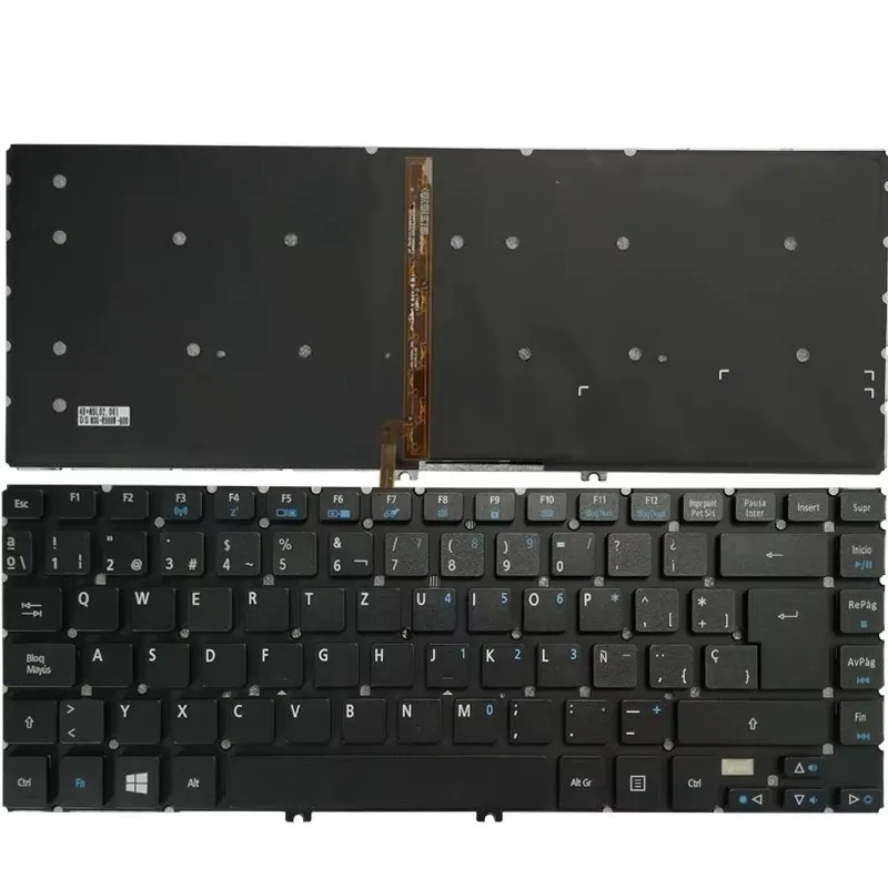 

Клавиатура для Acer ASPIRE R7 R7-572 R7-572G R7-571 R7-571G MS2317 с испанской раскладкой SP с подсветкой