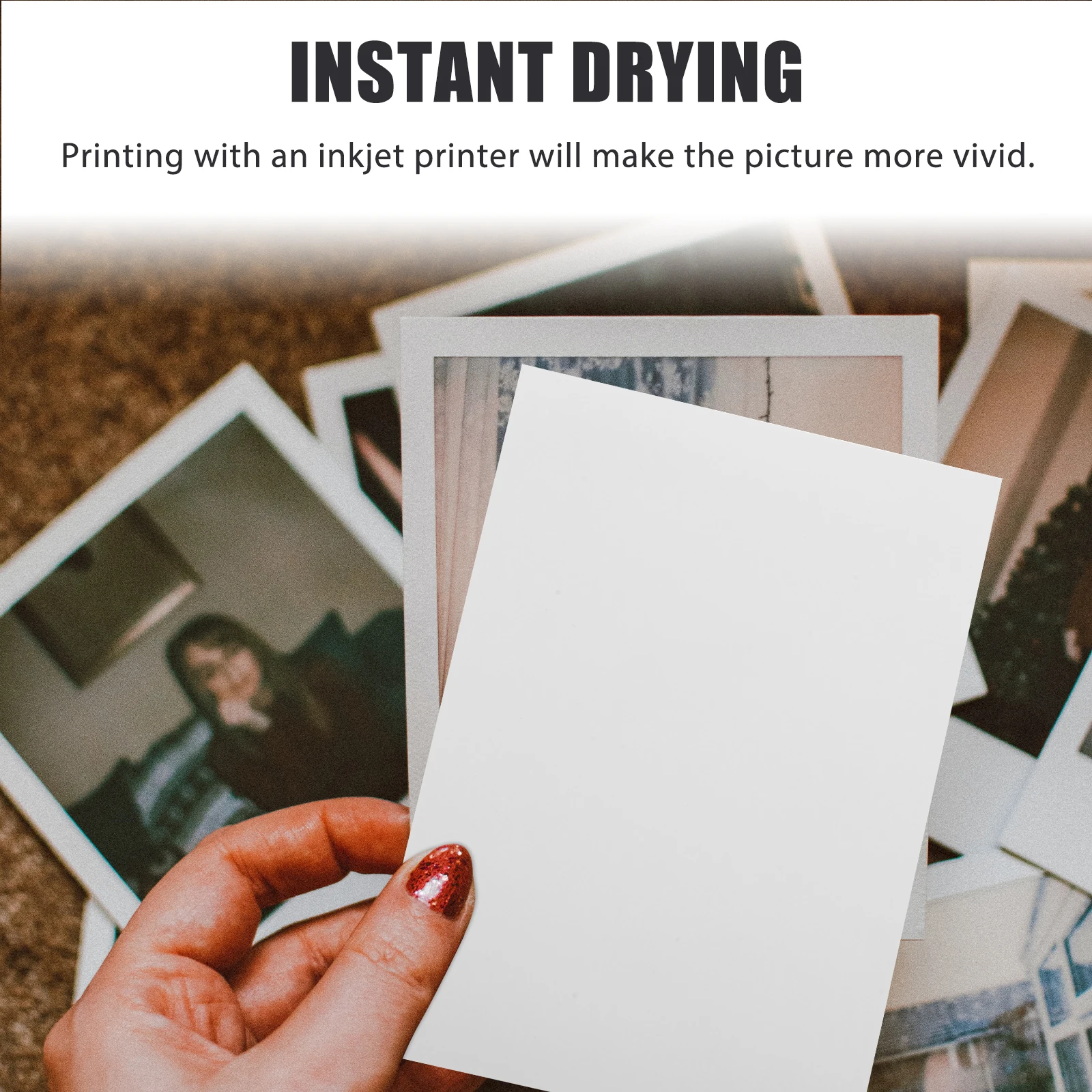 

100 Sheets Photo Paper Glossy High Gloss Flexible Photo Sheets Instant Drying for Printer Glossy Paper