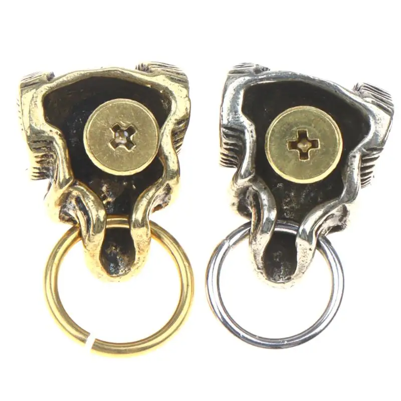 Totenkopf-Design Kupfer-Schraubverschluss Concho im Vintage-Stil Lederhandwerkszubehör für Western-Stiefel, Gürteldekoration und DIY-Projekte – Detail 10