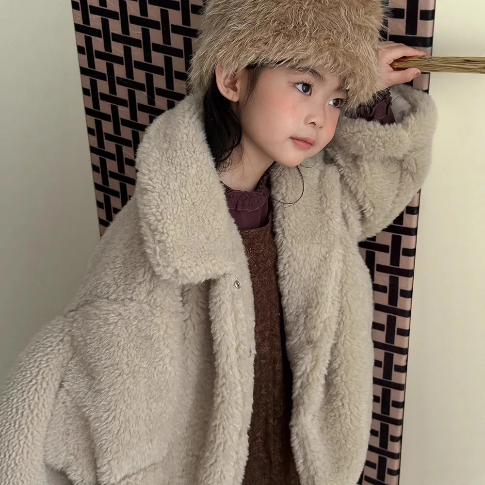 Baby Autumn and Winter Super Soft Imitation Fur Coat Warm and Fashionable Farewell Cold Loose Baby Girl Clothes Coat