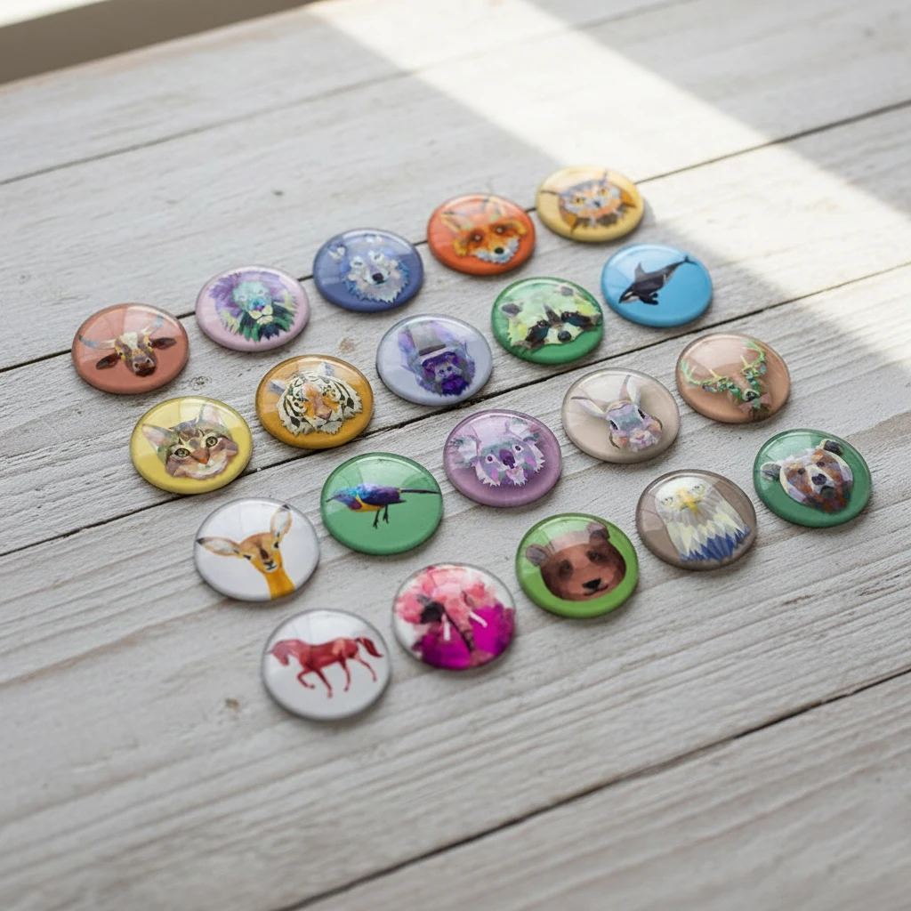 

25mm 30mm Cool Animal G570 Mix Round Glass Cabochon Jewelry Finding 18mm Snap Button Charm Bracelet 12mm 14mm 16mm 20mm