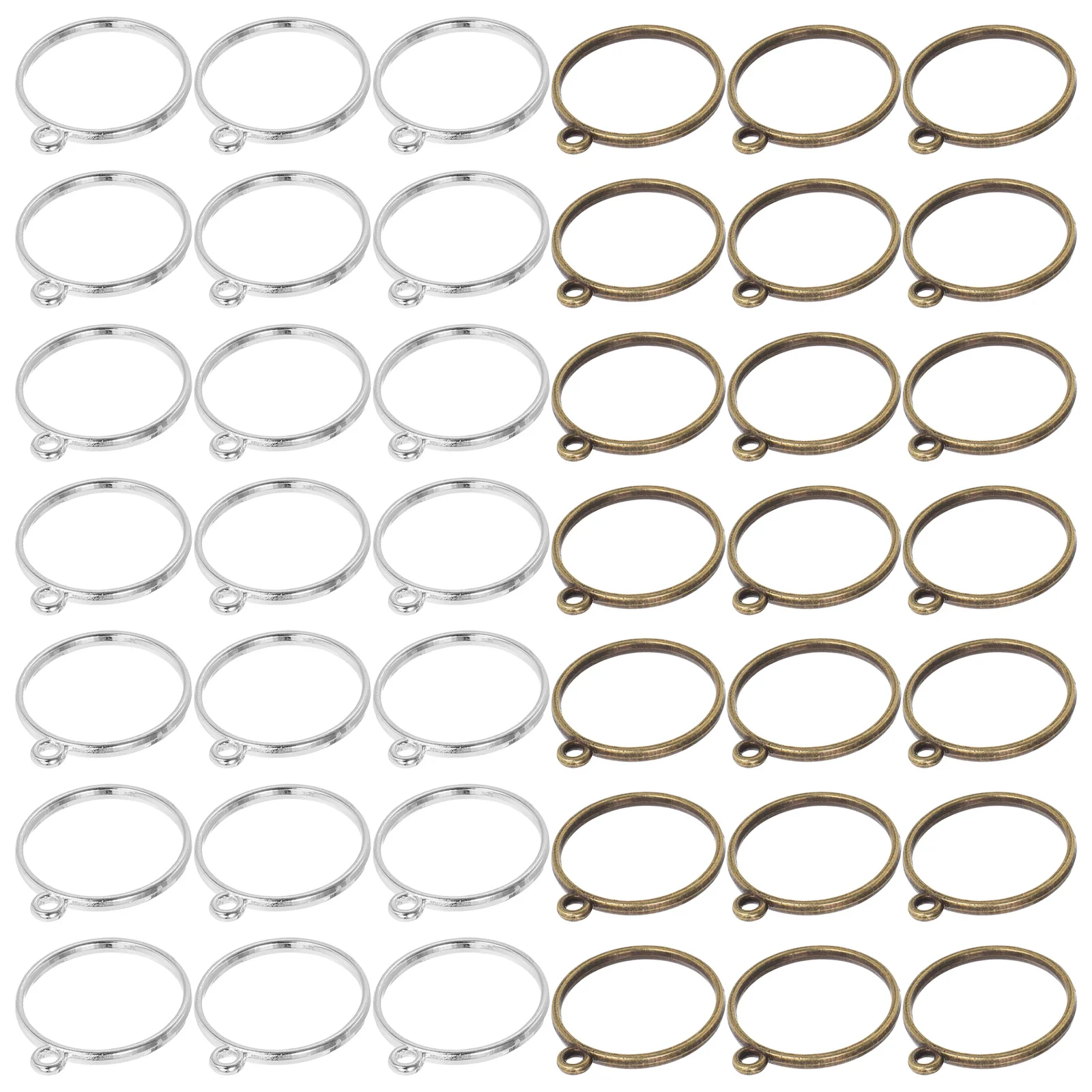 

60Pcs Round Open Bezel Charms Hollow Alloy Pendant Frames for DIY Resin Jewelry Making Necklace Earrings Bracelets