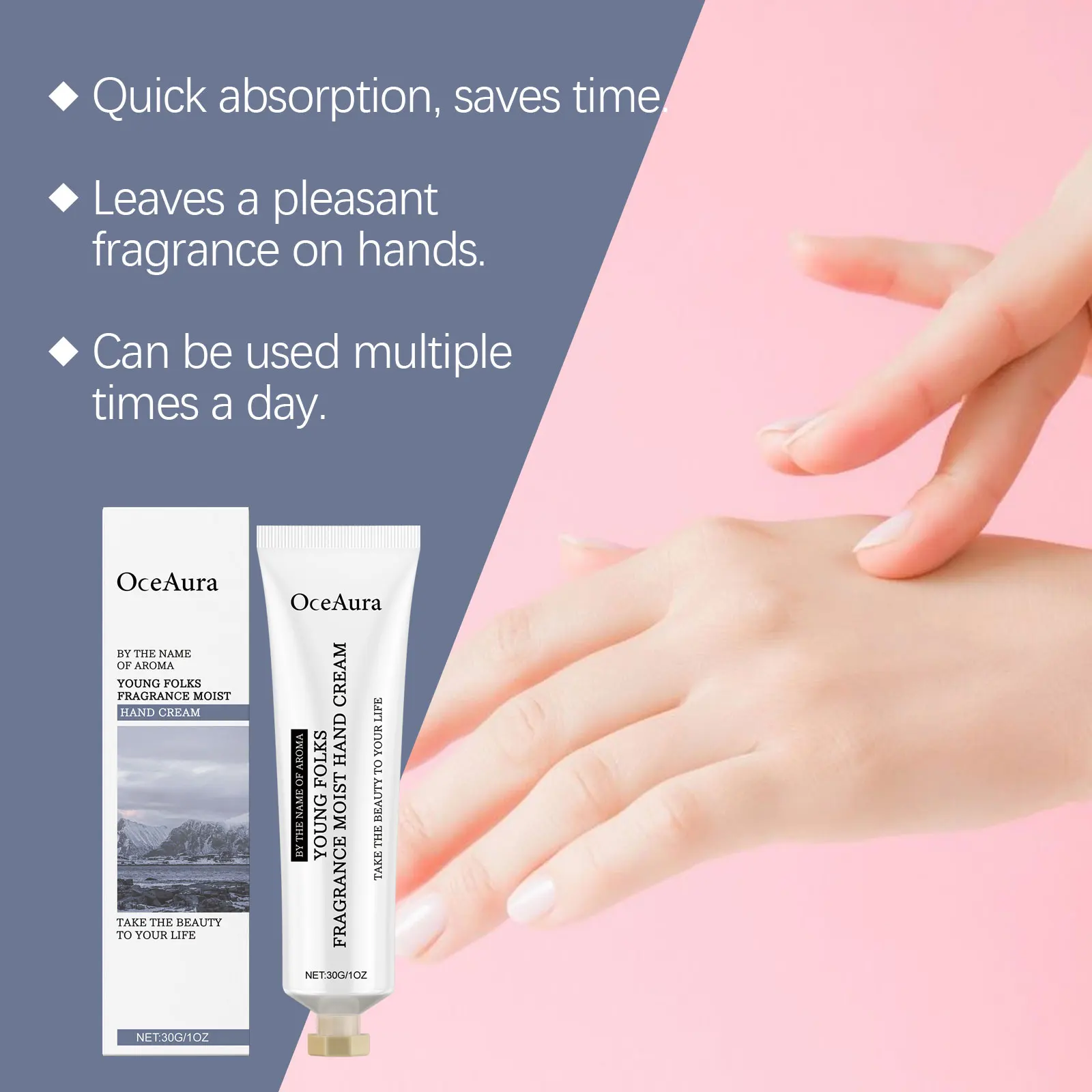 Hyaluronic Acid Fragrance Hand Cream Moisturizing Nourishing Anti Chap Repairing Hands Care Beauty Skincare Hand Creams