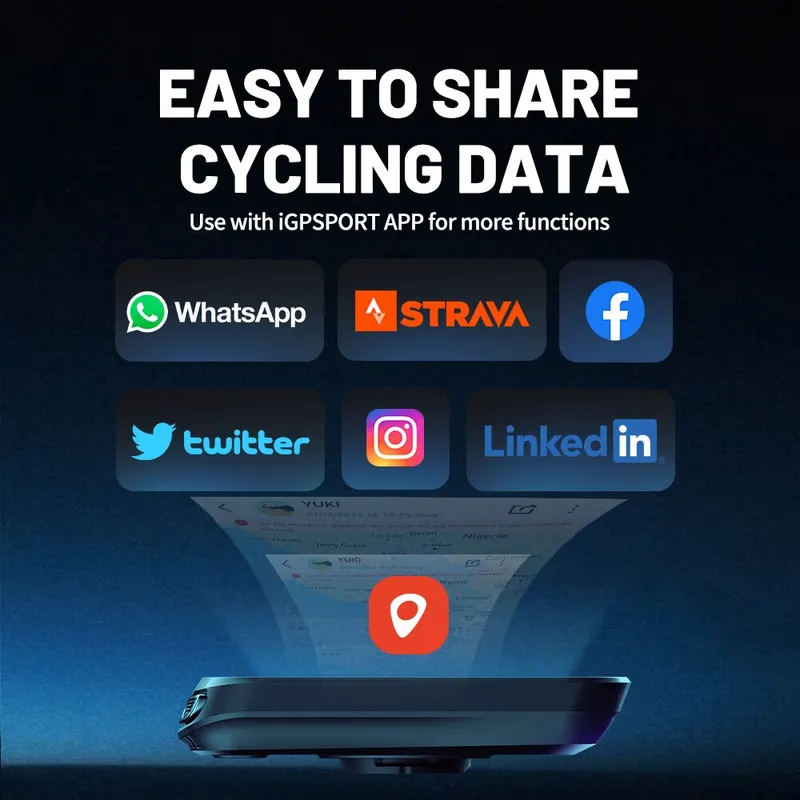 Computador de Bike Igpsport BSC100S Velocímetro Sem Fio com Odômetro — foto 6