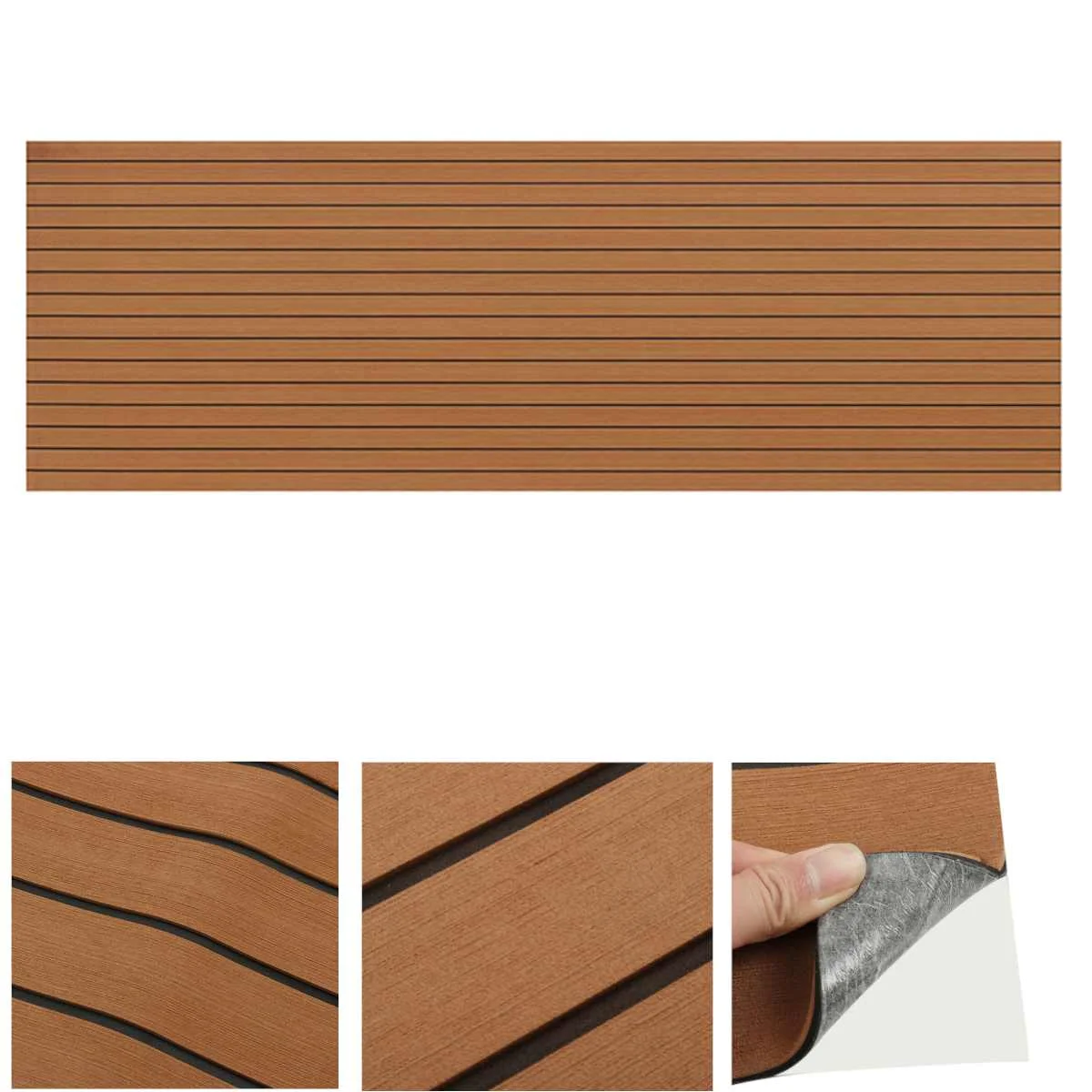 1Roll 3000x900x6mm Self-Adhesive EVA Foam Boat Yacht RV Caravan Marine Flooring Faux Teak Boat Decking Sheet Floor Decor Mat