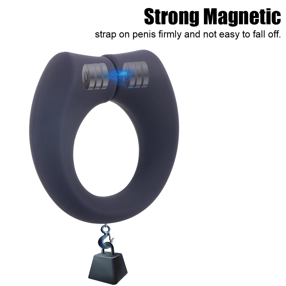 Magnetic Cock Ring Medical Penis Enlarger for Men 18 Chastity Cage Delay Ejaculation Exerciser Lock Male Masturbator Sex Toys