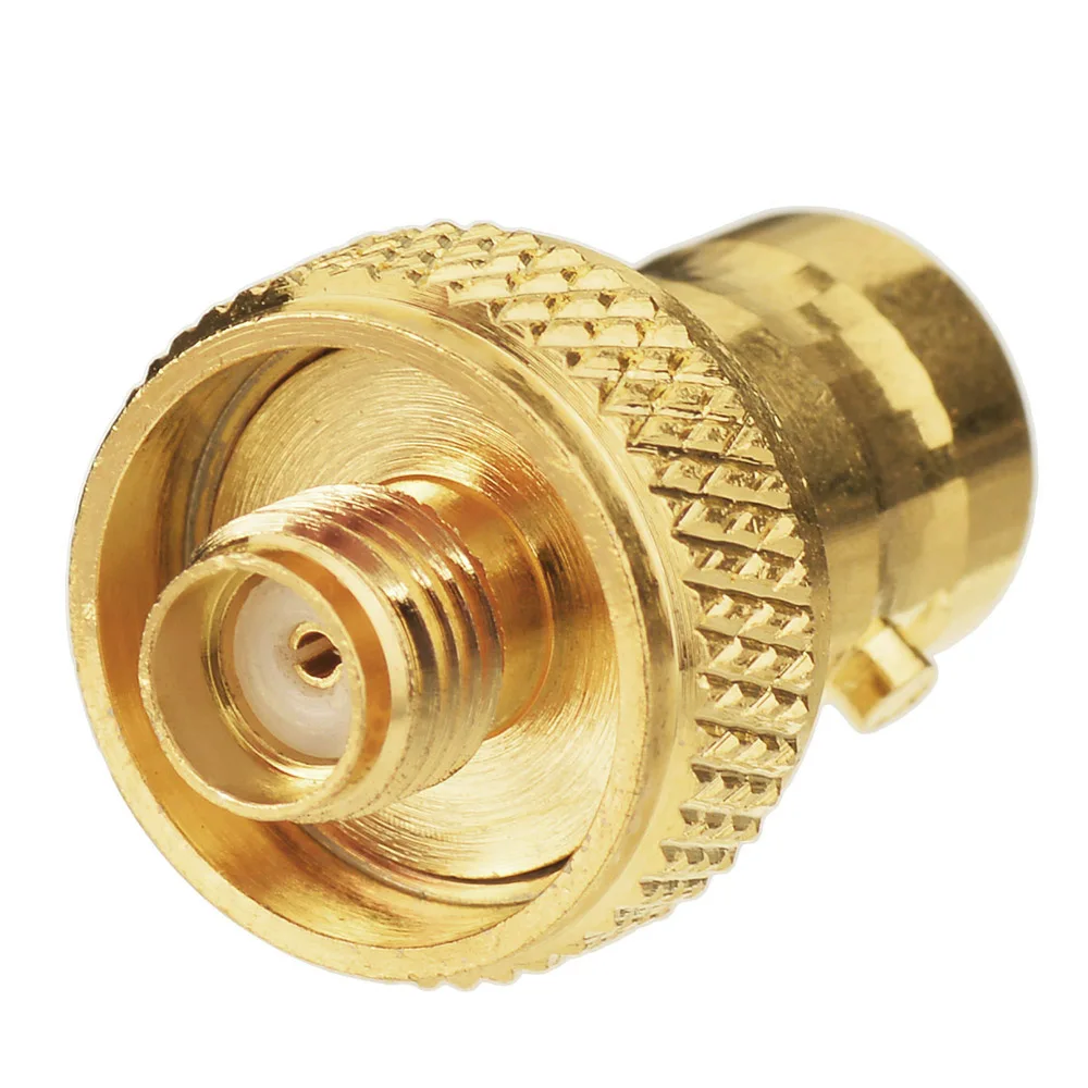 Adaptador de SMA-BNC Superbat, conector SMA chapado en oro a BNC hembra, convertidor de conector Coaxial RF recto