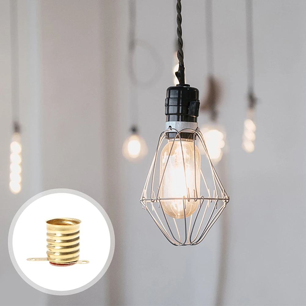 

30pcs All Copper Lamp Holder Socket Base LED Screw Holder for Small Bulbs Home Shop Display Easy Installation