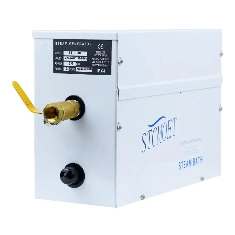 3KW 220V Sauna Steam Machine Spa Steam Generator Dry Streaming Furnace Wet Digital Controller Steamer ST-30