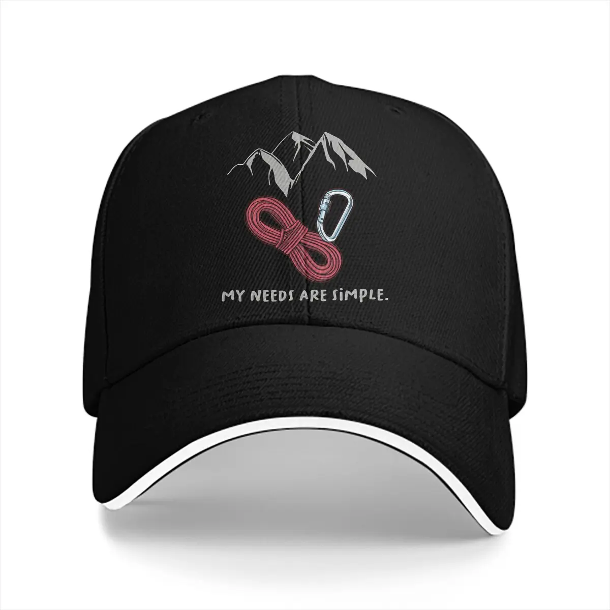 My Needs Simple Rock Baseball Cap Men Hats Women Visor Protection Snapback Mountain Climber Caps