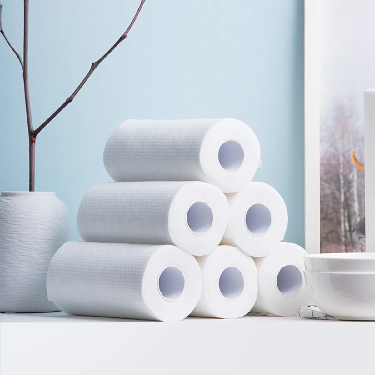 One roll Lazy rag wholesale absorbent thickening kitchen paper dry and wet dual-use oil-free disposable lazy rag