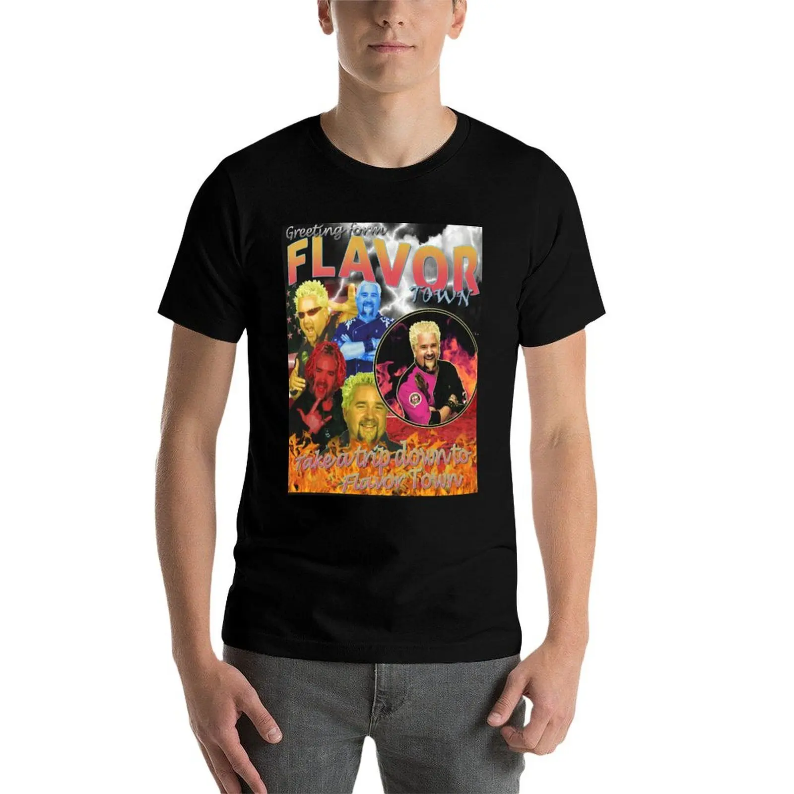 

Guy Fieri Flavor Town Vintage T-Shirt cotton t shirt man anime t shirts oversize man t shirts high quality luxury brand T-Shirt