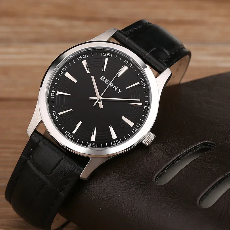 BERNY Watches for Men Classic Men's Watch Lightweight Simple Casual Business Wristwatch Waterproof