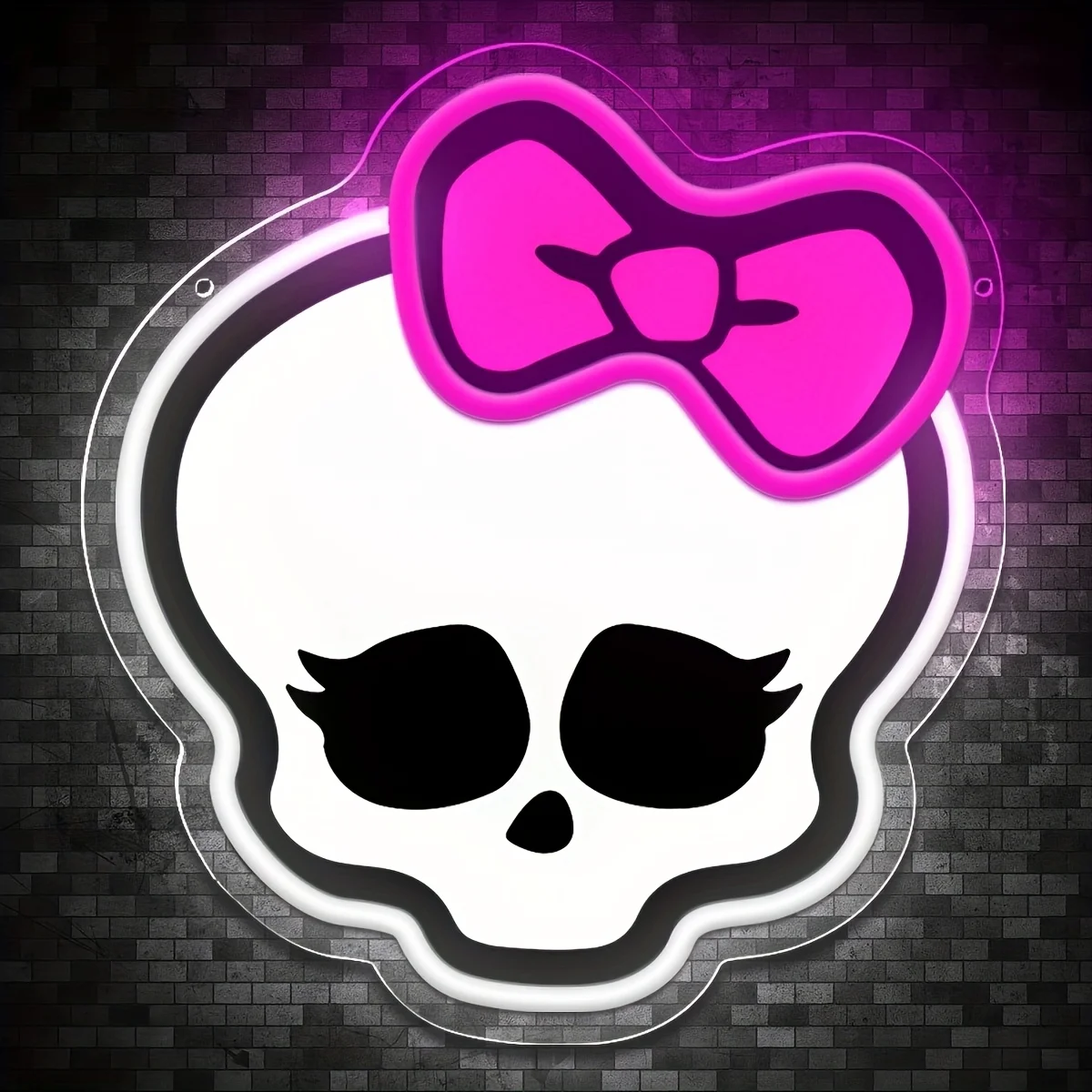 

Pink Bow Skull Neon Light USB Dimmable LED Neon Sign for Bedroom Livingroom Game Room Club Bar Man Cave Party Gifts Wall Decor