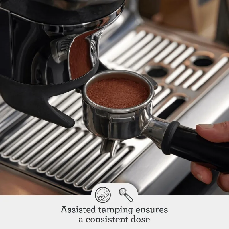 Breville the Barista Express Impress Máquina de café expreso Molinillo, Máquina de capuchino y café con leche para el hogar, BES876BST/BTR/BSS/DBL