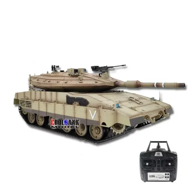 1/16 2024 Nieuwe Tank Afstandsbediening Henglong 3958 Israel Merkava Mk Iv Main Battle Model Metal Tracks Off-Road Rc Auto Kind Speelgoed