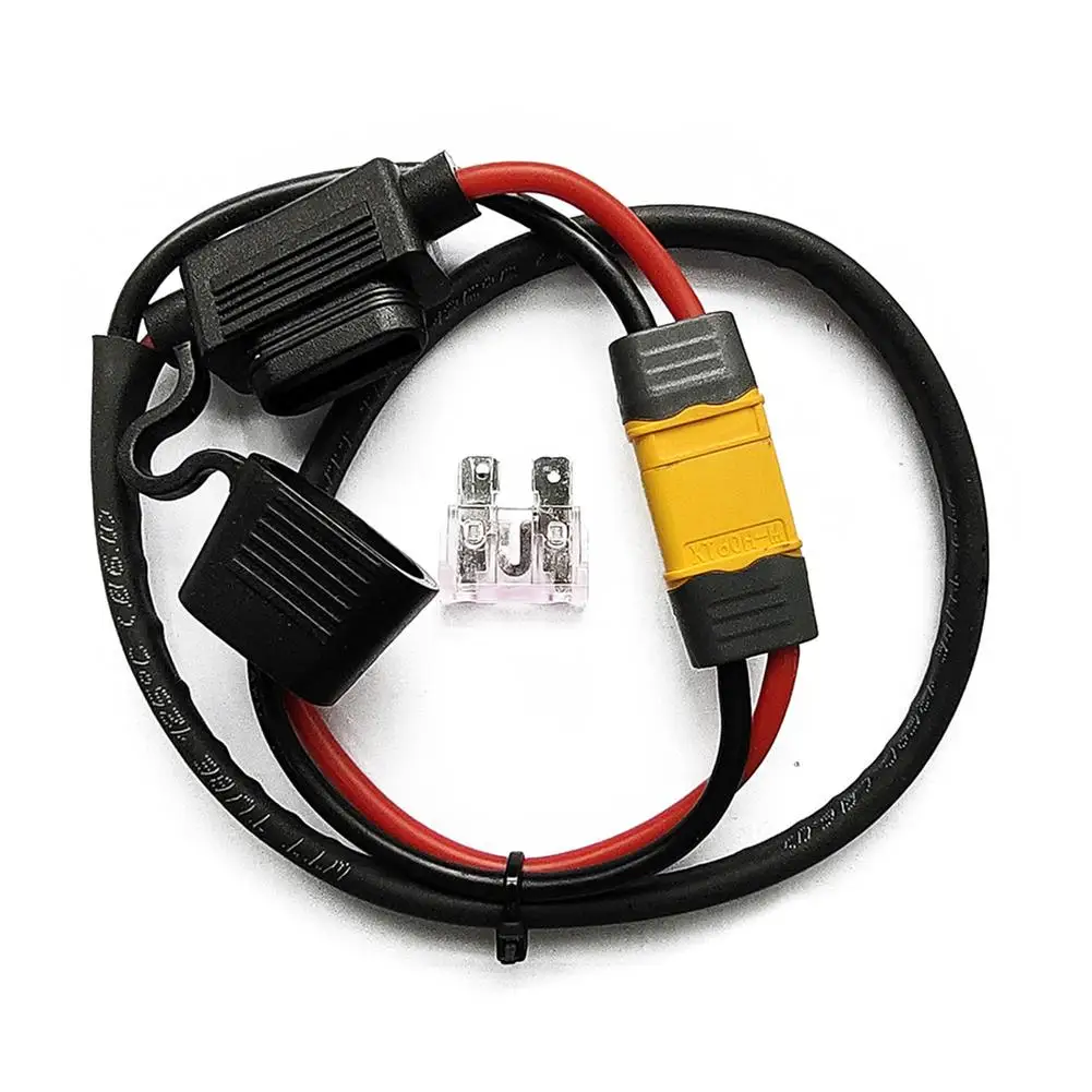 

E-Bike Power Cables Lithium Battery Controller XT60 Female Male Plug 14AWG Fuse Wire Accessories 39/79 Inch