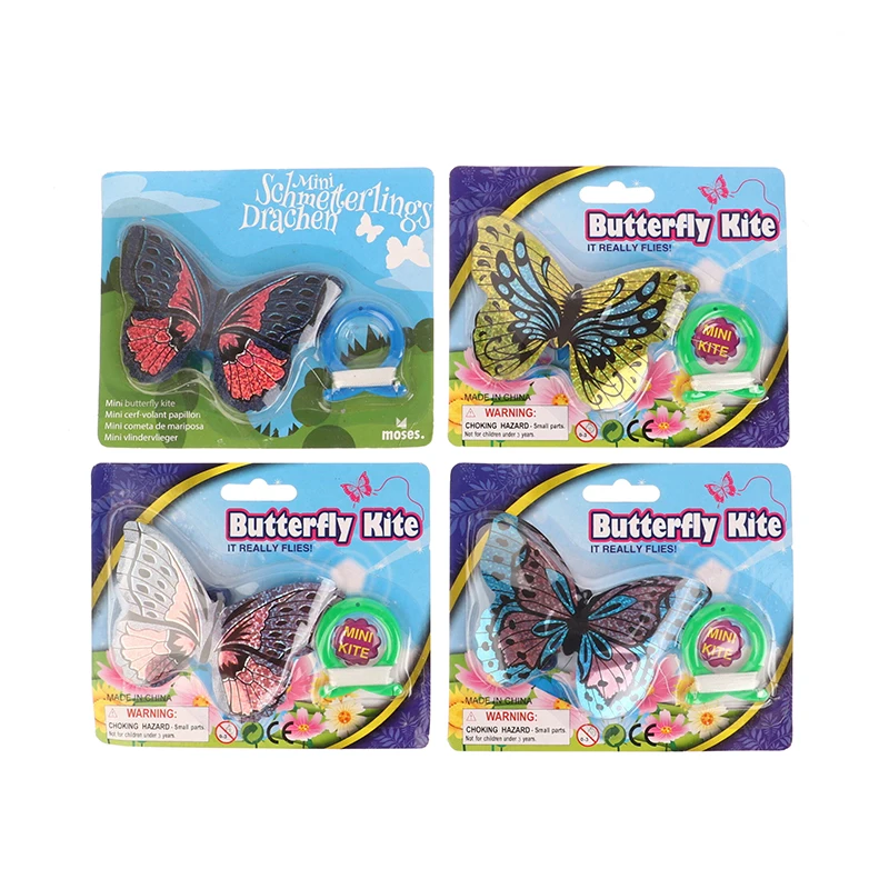 1Pc カラフルな漫画の蝶ポケット凧屋外楽しいスポーツ凧揚げ簡単フライヤー凧親子インタラクティブおもちゃ子供のため