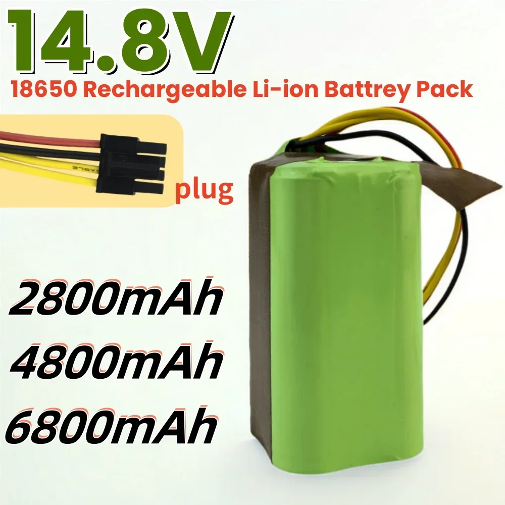 ก้อนแบตเตอรี่ลิเธียมไอออนแบบชาร์จไฟได้14.8V 280084800/6800mAh สำหรับหุ่นยนต์กวาดพื้น Xiaomi G1พานาโซนิค MC-WRC53