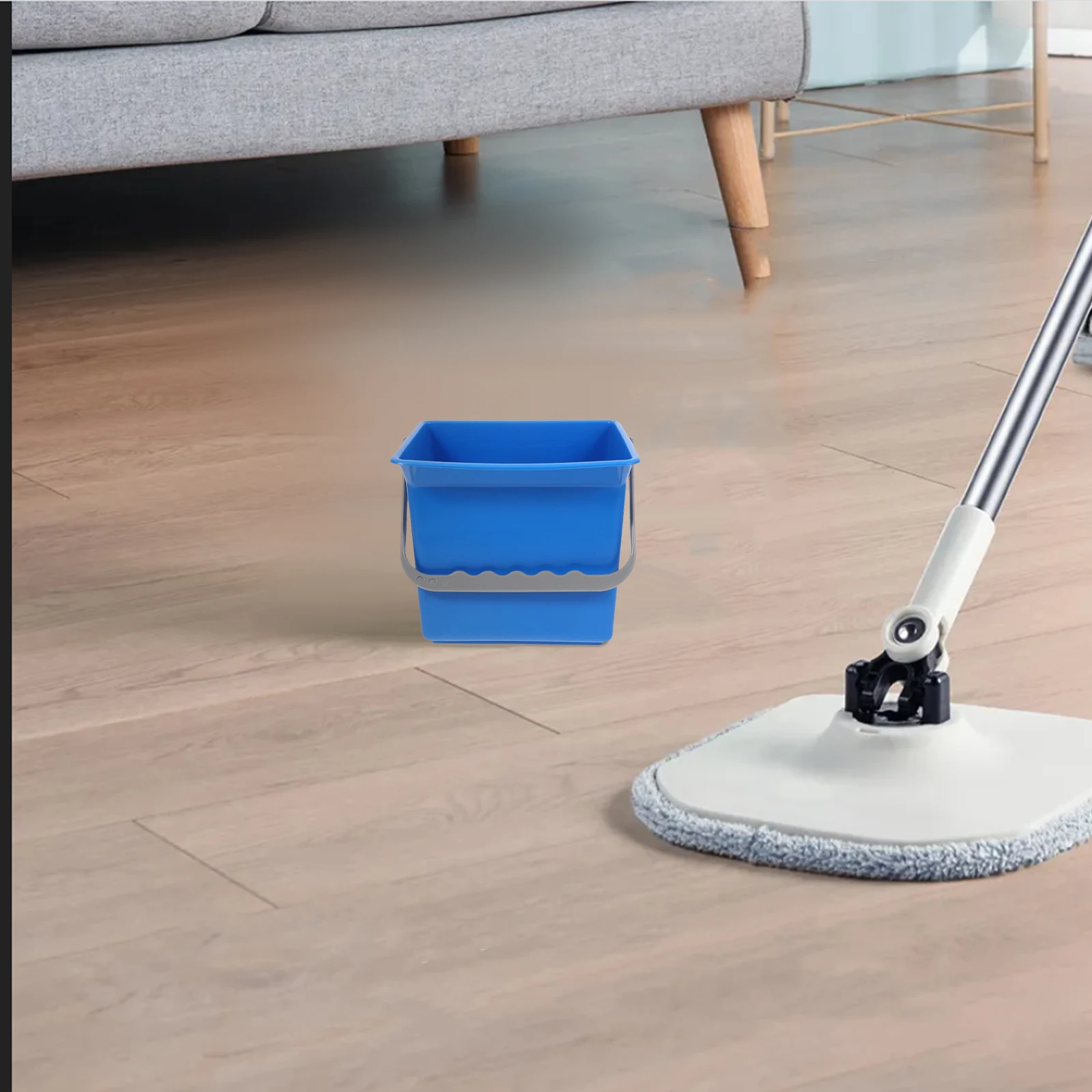 

Large Capacity Plastic Cleaning Bucket Spout Graduated Scale Material Home Car Suv Trash Can Window Washing Mop Bath Use
