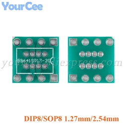 20pcs SOP8 Turn DIP8 SMD to DIP IC Adapter Socket Converter Plate 1.27mm to 2.54mm Spacing Pitch Transfer PCB