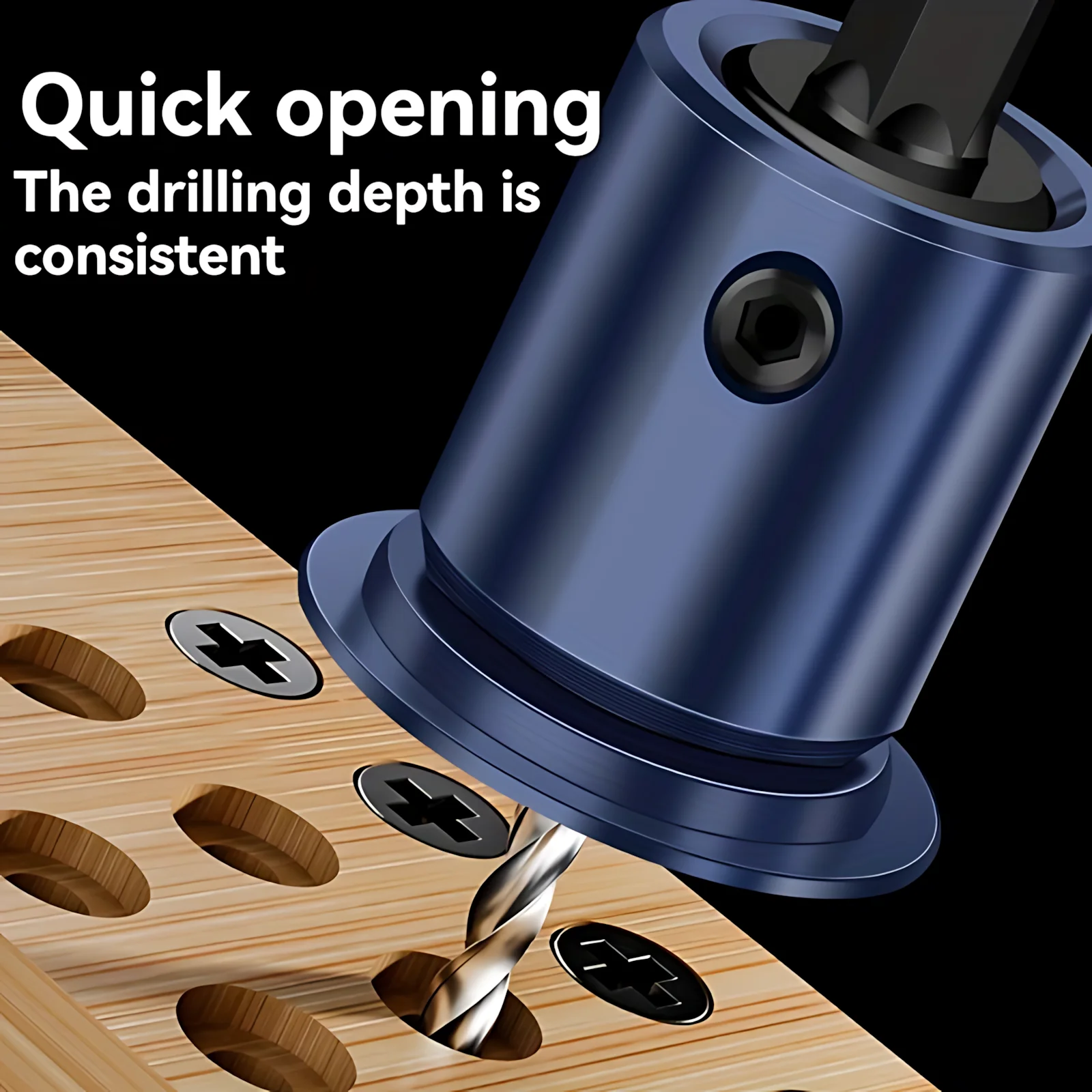 Countersink Drill Bit 2 In 1 Woodworking Tool 4241 High Speed Steel Hex Shank Adjustable Depth Control Pilot Hole For Furniture