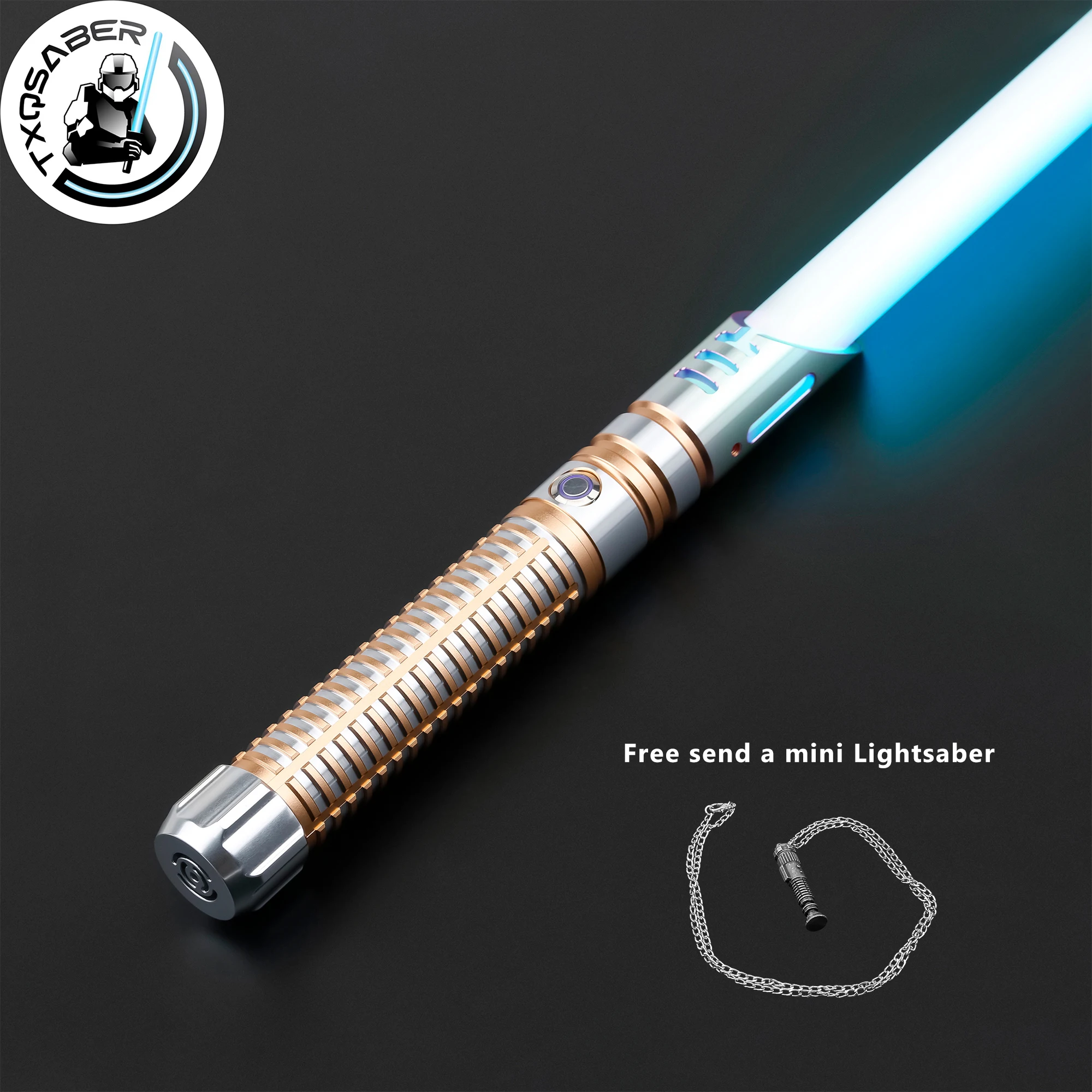 

TXQSABER Световой меч, 12 цветов, светодиодный перезаряжаемый лазерный меч, RGB, неопиксельный световой меч, металлическая рукоять, гладкая поворотная сила для игрушек для взрослых
