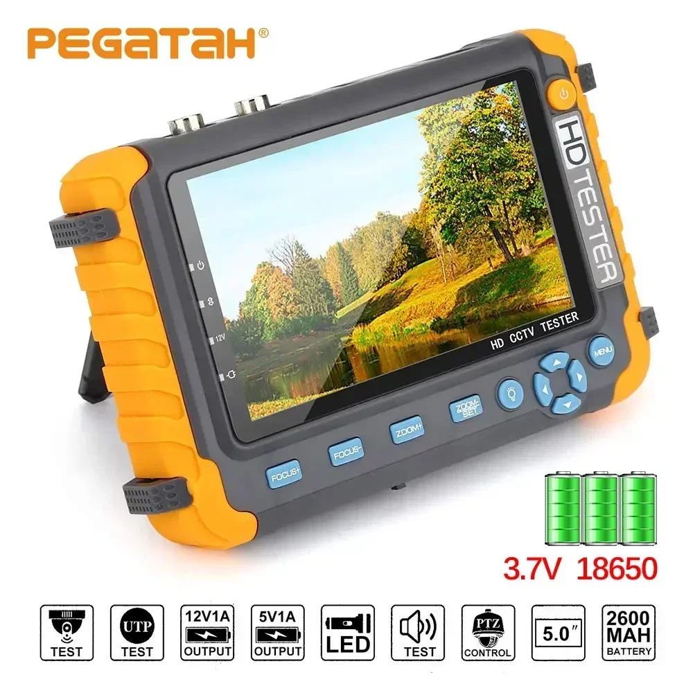 

PEGATAH IV8W 8MP AHD/CVI/TVI CVBS CCTV Tester Cameras Tester AHD Testers with HDMI VGA Input Video Tester CFTV Mini Monitor