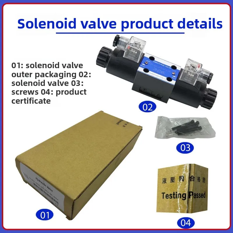 DSG‑02‑3C2‑DL Hydraulic Solenoid Directional Valve 24V 220V for Hydraulic Station Industrial Equipment Replacement Part