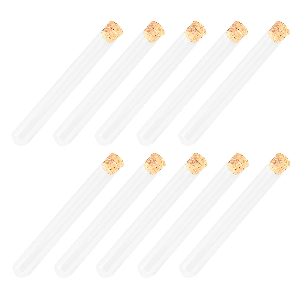 

10pcs High Transparency Glass Test Tubes Round Bottom For Chemistry Analysis Scientific Experiments Heat Resistant Lab Tubes