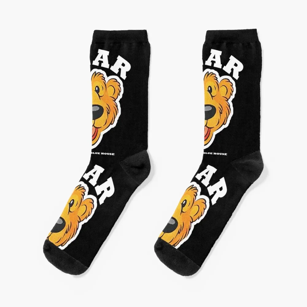 

BEAR in the big blue house // 3 Socks winter thermal Run summer aesthetic Mens Socks Women's