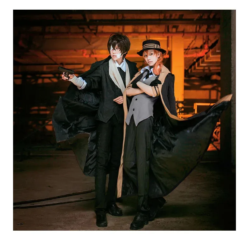 

Костюм Nene 2025 Bungo Stray Dogs Chuuya Nakahara, парик, аниме, одежда для косплея, шляпа, перчатки, куртка, брюки Chuya Unifo