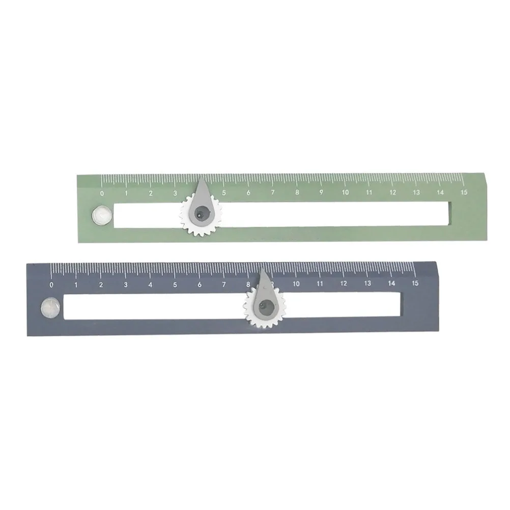 2Pcs Drawing Ruler Set Compass with Scale Measurement Tool for Engineering Design School Stationery Portable Student Accessories