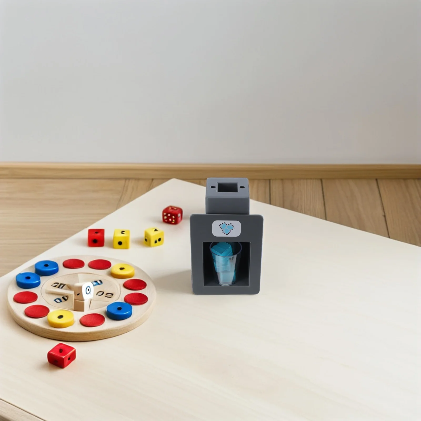 

Interactive Kitchen Ice Maker for Children Realistic Gray Design with Clear Ice Cubes Cup Encourages Imaginative Play Fine Motor