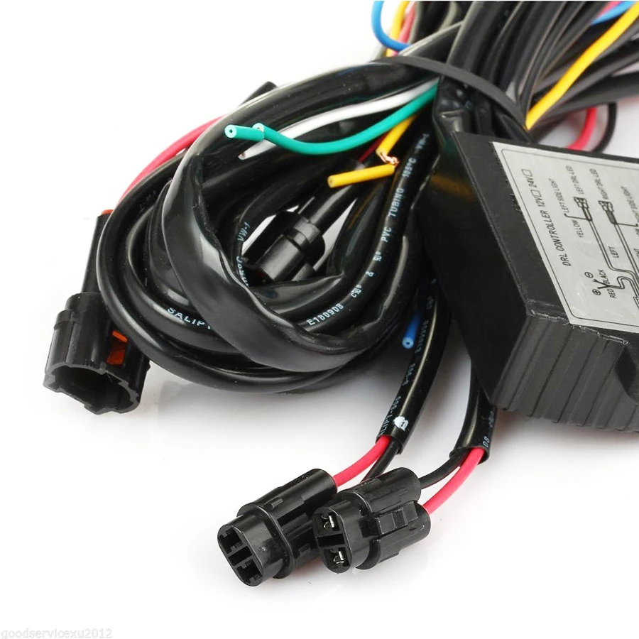 Car DRL LED Fog Light Automatic ON/OFF Controller Module Box Relay Harness Kit