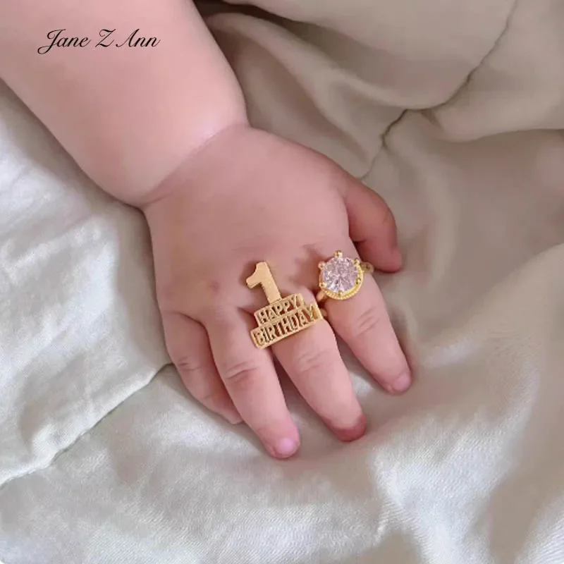 One/two year anniversary baby birthday gift ring creative infant photography props