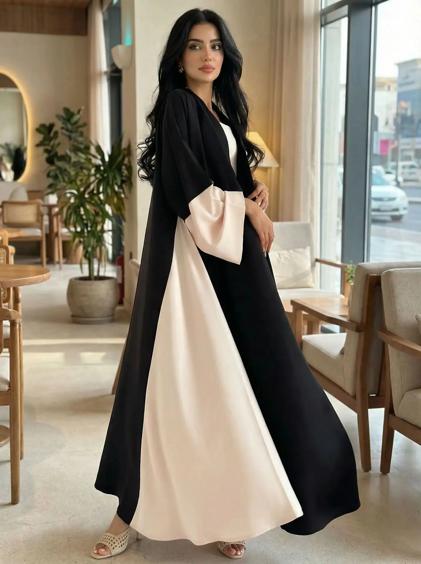 Eid Women Abaya Cardigan Party Dress Dubai Jalabiya Ramadan Vestidos Largos Elegant Solid Arab Long Robe Morocco Dubai Kaftan