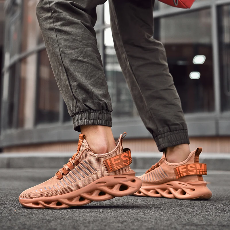 Sportliche Herren-Sneaker, leichte, atmungsaktive Turnschuhe, rutschfeste Wanderschuhe, bequeme Sportschuhe für das Training von Männern – Detail 16