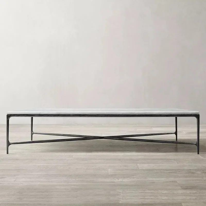 American light luxury retro forged wrought iron personalized side table/soft decoration design/villa/hotel designer coffee table