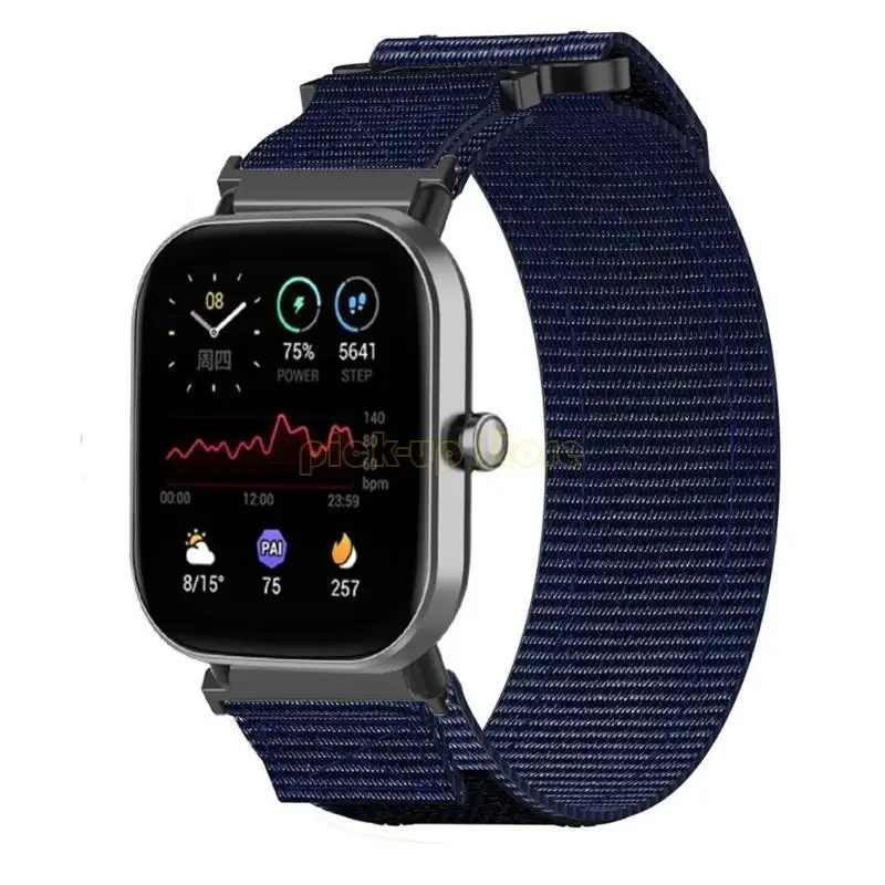 Q5WA مريح نايلون قماش ساعة الأساور المنسوجة الحزام الناعم لمدة 18 ملم إلى 20 ملم للرياضة والاستخدام غير الرسمي