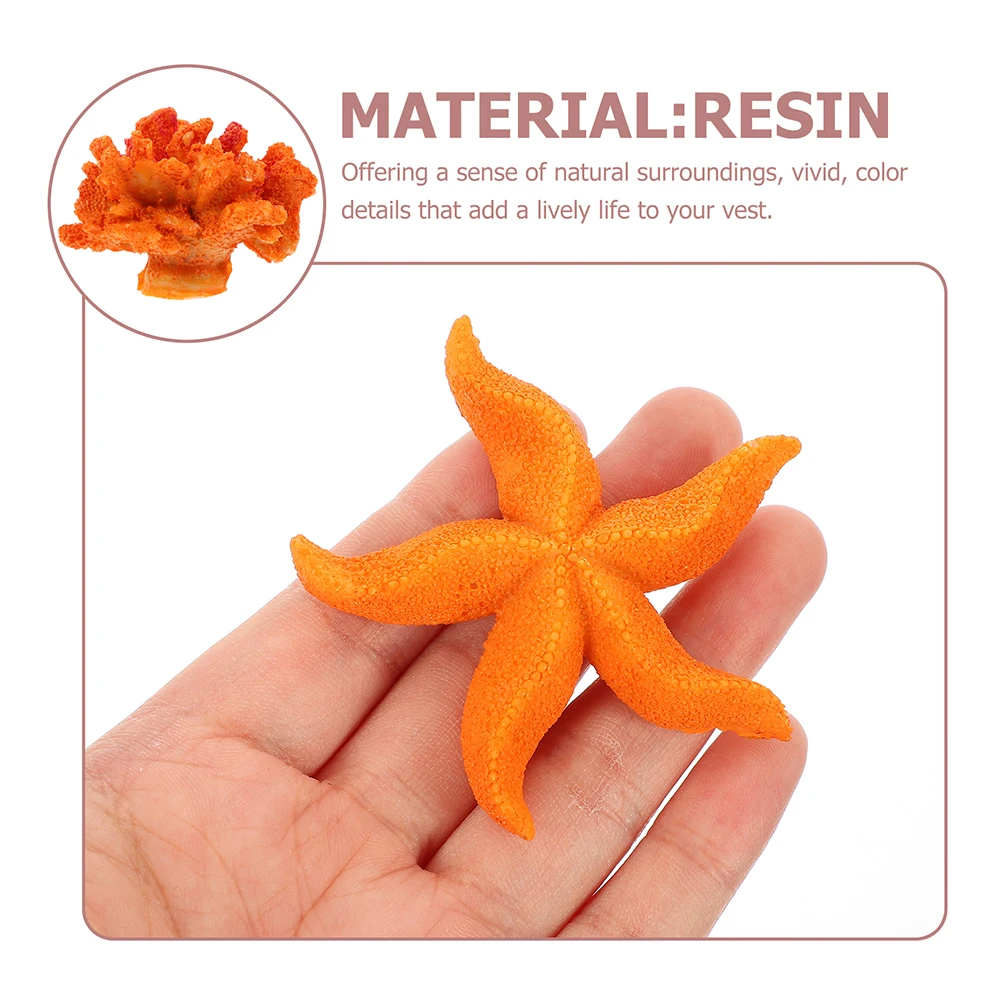 

4 Pcs Aquarium Coral Set Tank Reef Decor Environmental Resin Realistic Plants