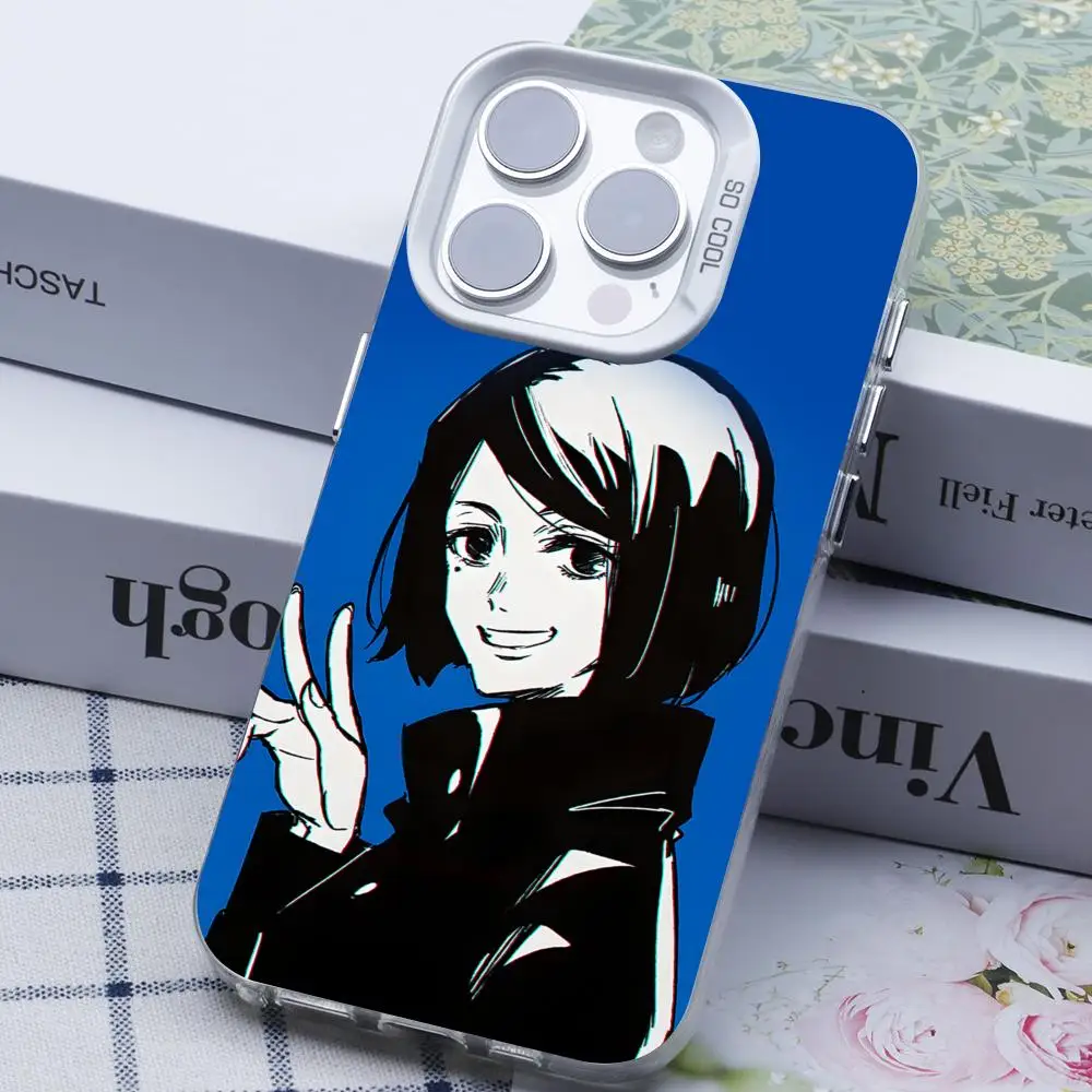 

Чехол для телефона Jujutsu Kaisen с Шоко Лейри для iPhone 17 16 15 14 13 12 11 X XR XS 8 7 Air Pro Max Plus, белый полупрозрачный