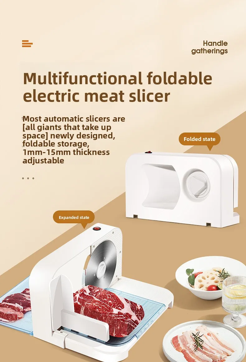Professioneller Multifunktions-Lebensmittelschneider, Gemüse, Obst, Fleisch, Käse, Schneider mit Edelstahlklingen, rutschfeste Basis und Sicherheit – Detail 1