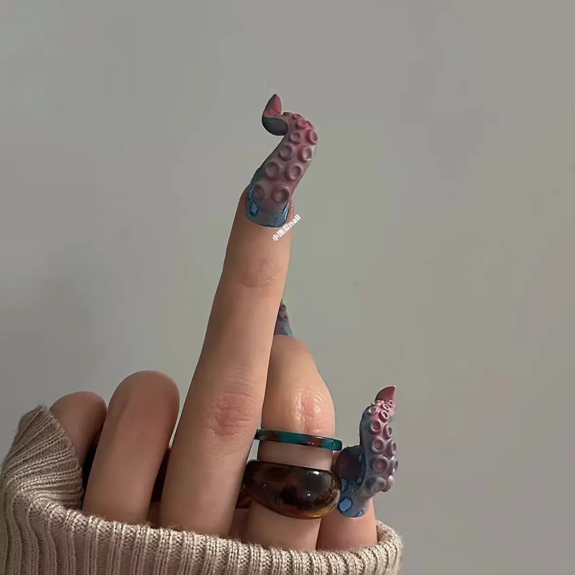 5 قطعة قالب أبيض مجوهرات نهائية من مخالب الأخطبوط لتقوم بها بنفسك ملحقات الأظافر البحرية لتزيين الأظافر