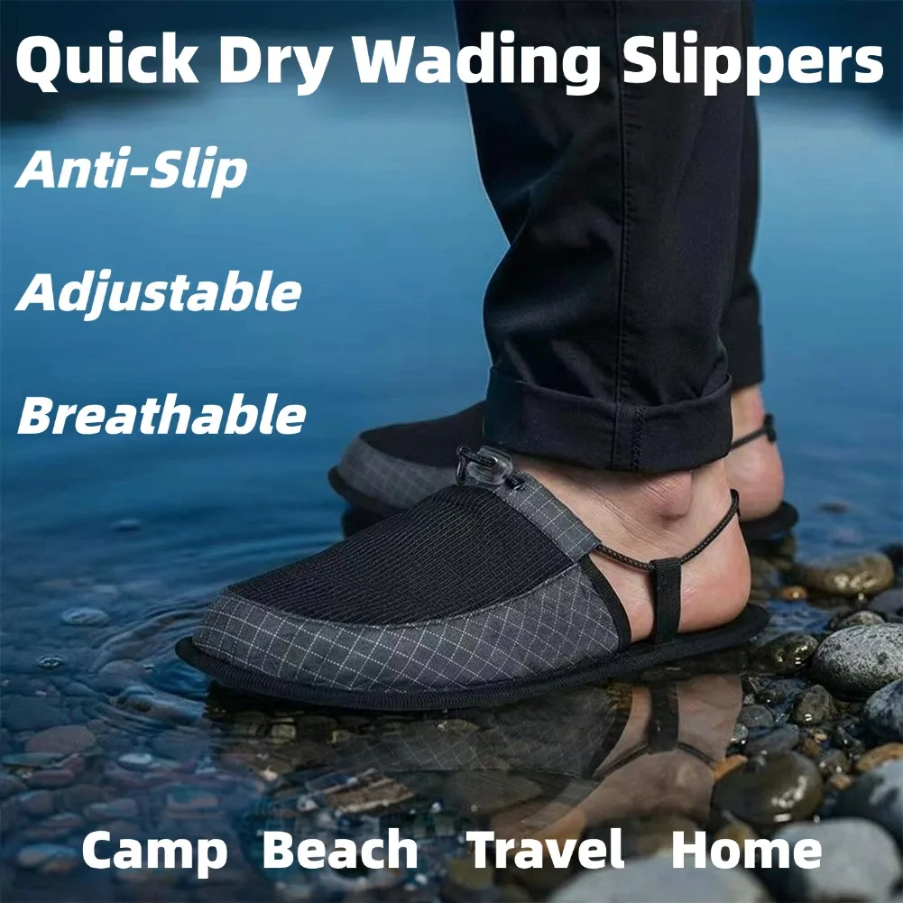 Fashion Quick Dry Wading Slippers Premium Foldable Water Shoes Breathable Anti-Slip Slippers For Travel Beach Camp Sandals image 6