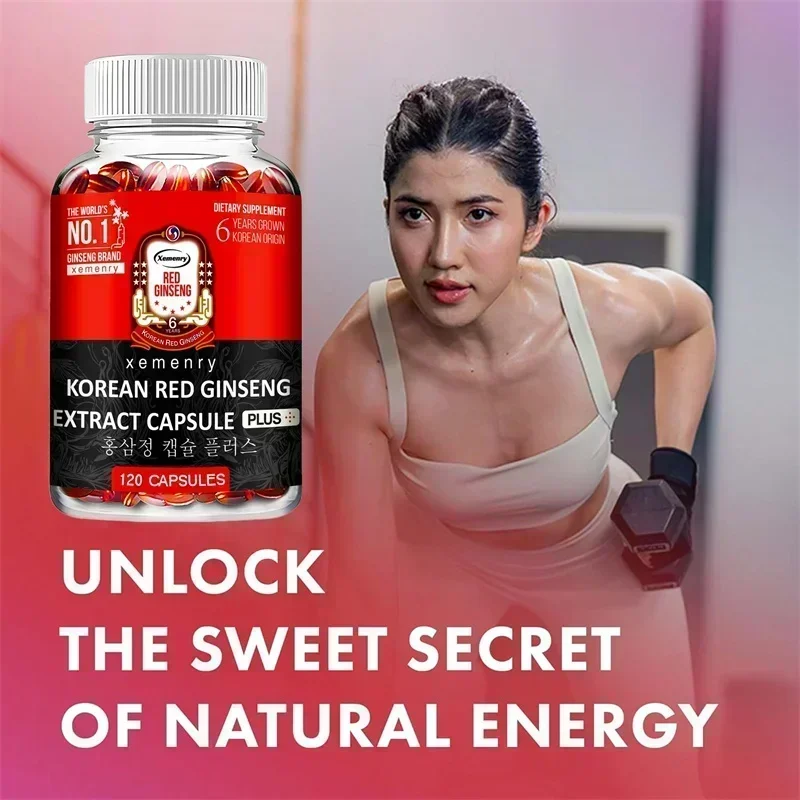 

Korean Red Ginseng Capsules - Improve Your Energy, Strength, Vitality, Performance and Focus, and Be More Explosive in The Room